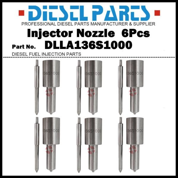 6x Injector Nozzle 0433271775 DLLA136S1000 4800030 5628958 fit Fiat New Holland
