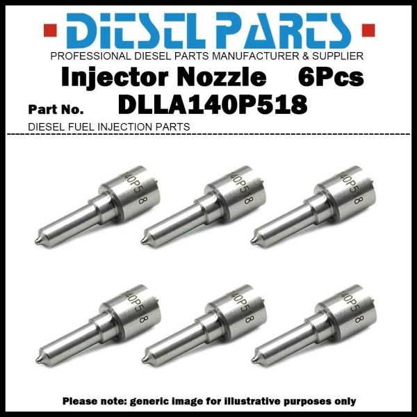 6Pcs Fuel Injector Nozzle DLLA140P518 for CUMMINS 6CTAA-8.3L 0432191628 3928387