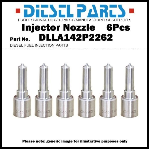 6Pcs Injector Nozzle 0433172262 DLLA142P2262 for Cummins ISDE 0445120289 5268408