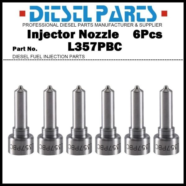6x Injector Nozzle L357PBC for Hyundai 33800-84830 HD160 HD170 HD250 HD260 12.9d