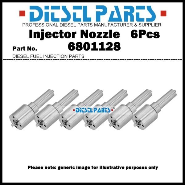 6Pcs Diesel Fuel Injector Nozzle Tips 6801128