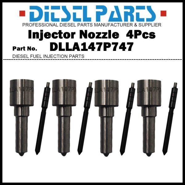 4x Injector Nozzle DLLA147P747 for Toyota Avensis RAV4 PREVIA 1CDFTV 23670-27030
