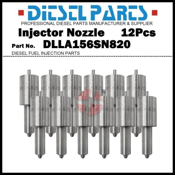 12Pcs Injector Nozzle DLLA156SN820 for ISUZU Giga C/E Series 12PD1 12PC1 12PE1