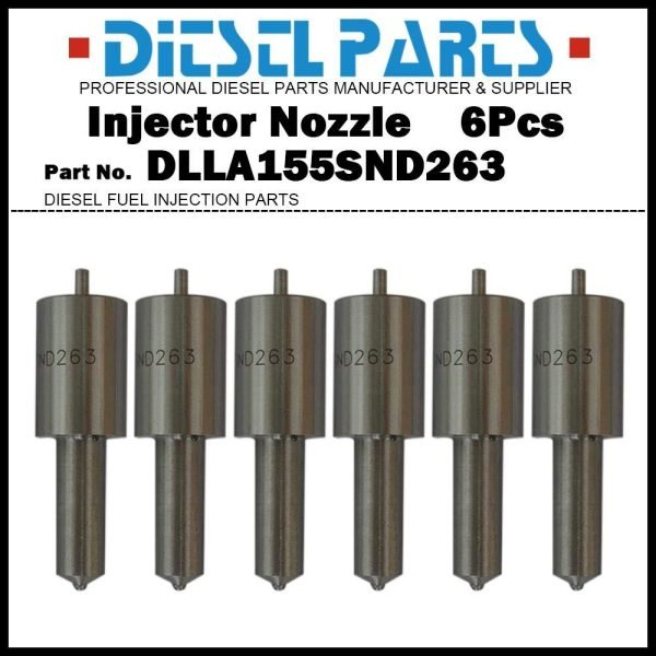 6x Injector Nozzle 093400-2630 DLLA155SND263 for HINO 500 Ranger 700 Profia H07D