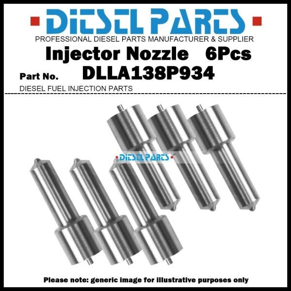6x Fuel Injector Nozzle DLLA138P934 for Komatsu HD785-7 WA900-3 23.2D 6219113100