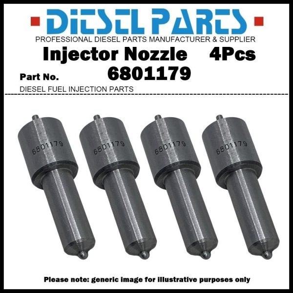 4Pcs Diesel Fuel Injector Nozzle 6801179 for Valtra 800 985S / Engine 420D 420DS
