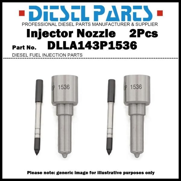 2x Fuel Injector Nozzle DLLA143P1536 for IVECO EuroCargo 3.9/5.9/6.7D 0445120054