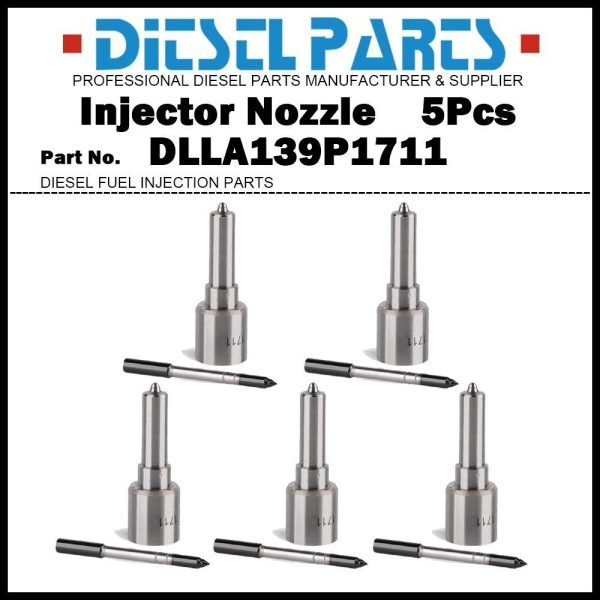 5x Injector Nozzle DLLA139P1711 for VOLVO V70 XC60 XC70 2.4D 0445110298 30777526