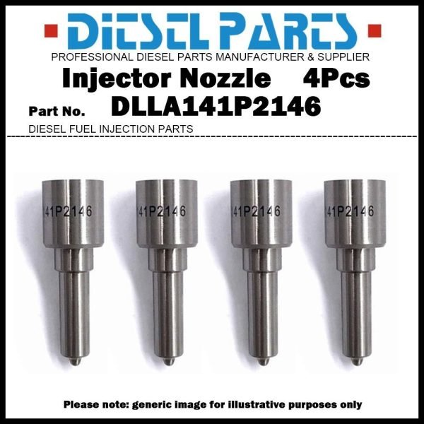 4Pcs Fuel Injector Nozzle DLLA141P2146 0433172146 for Cummins ISF3.8 0445120134