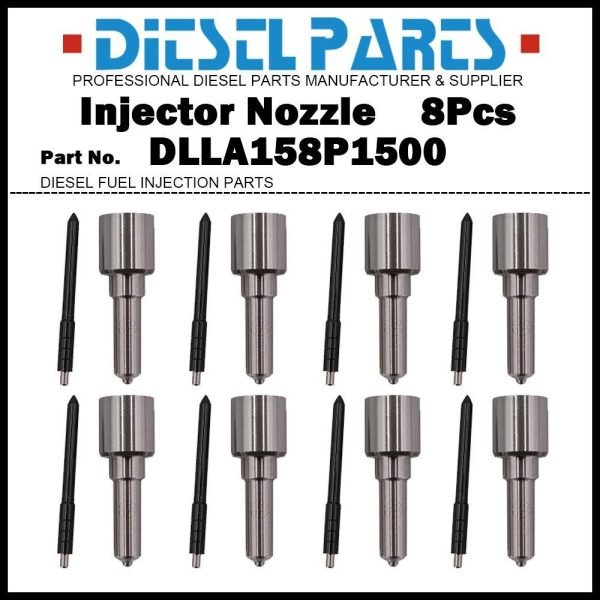 8x Injector Nozzle DLLA158P1500 for 06-07 Chevy GMC Duramax LBZ 6.6L 0986435521