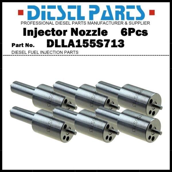 6Pcs Injector Nozzle DLLA155S713 for JOHN DEERE AR74665 4050 4240 4430 4455 4640