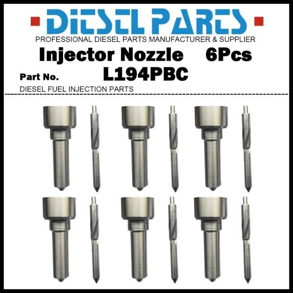 6 Fuel Injector Nozzle L194PBC for VOLVO FH12 D13A 12.8d BEBE4D24003 BEBE4D24103