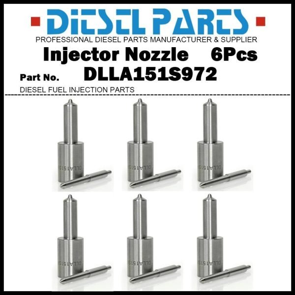 6Pcs Injector Nozzle DLLA151S972 for Fendt Favorite 614LSA 615LSA CASE CS75 CS78