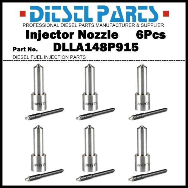 6Pcs Injector Nozzle DLLA148P915 for KOMATSU SAA6D125E 095000-6070 6251-11-3100