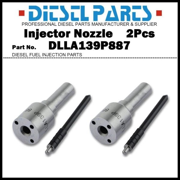 2Pcs Injector Nozzle DLLA139P887 for John Deere 4045T 6068T 095000-6492 RE529118