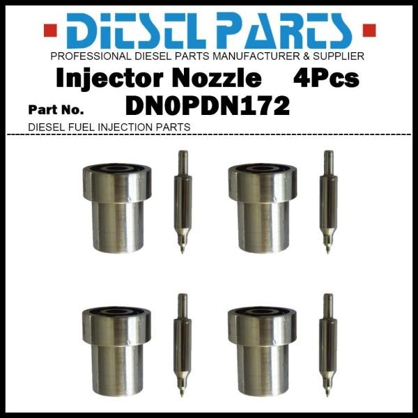 4Pcs Injector Nozzle DN0PDN172 119620-53001 for Yanmar 3D68 3D74 Komatsu PC05-7