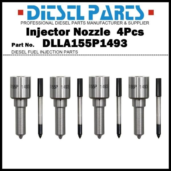 4Pcs Injector Nozzle DLLA155P1493 for Ford Ranger Mazda BT-50 2.5L WLAA-13-H50