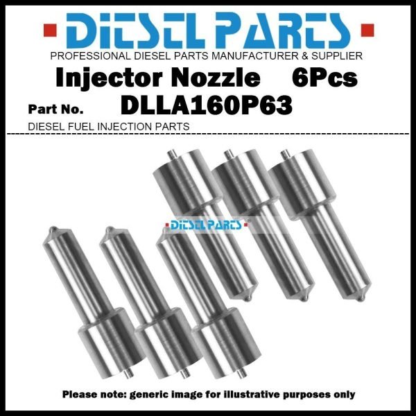 6Pcs Fuel Injector Nozzle Tips DLLA160P63 0433171063 73GG333P3 for MACK EME6-300