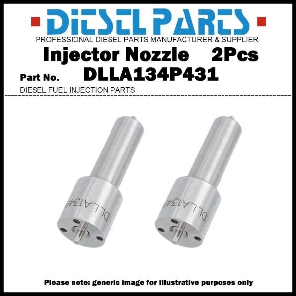 2Pcs Fuel Injector Nozzle DLLA134P431 for Mercedes Benz LK/LN2 T2/LN1 4.0d 6.0d