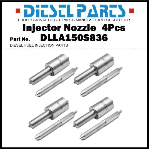 4Pcs Fuel Injector Nozzle DLLA150S836 3218248R2 0433271838 for CASE KBEL84S4/13