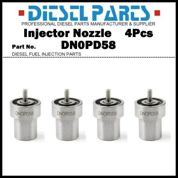 4Pcs Injector Nozzle DN0PD58 for Toyota Hilux Surf Land Cruiser J70 2.4TD 2L-T