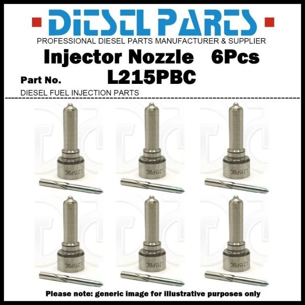 6Pcs Fuel Injector Nozzle L215PBC for VOLVO FH12 D13A D13D RENAULT KAREX 12.8d