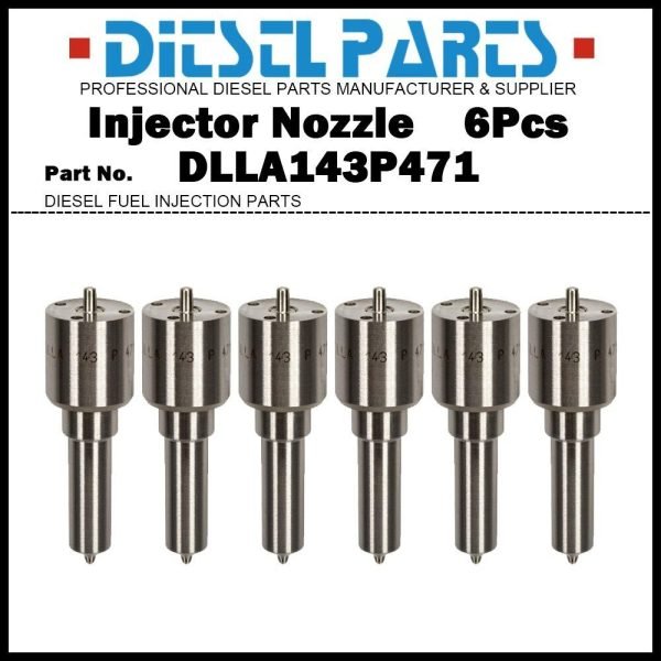 6x Injector Nozzle DLLA143P471 9968198 for Ford New Holland 8160 8260 8360 8560