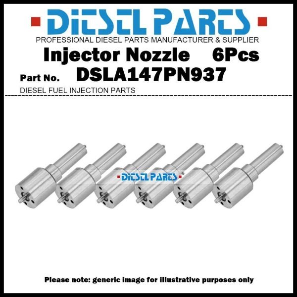 6x Fuel Injector Nozzle Tips 105017-9370 DSLA147PN937 for Mitsubishi HEAV S6K-T