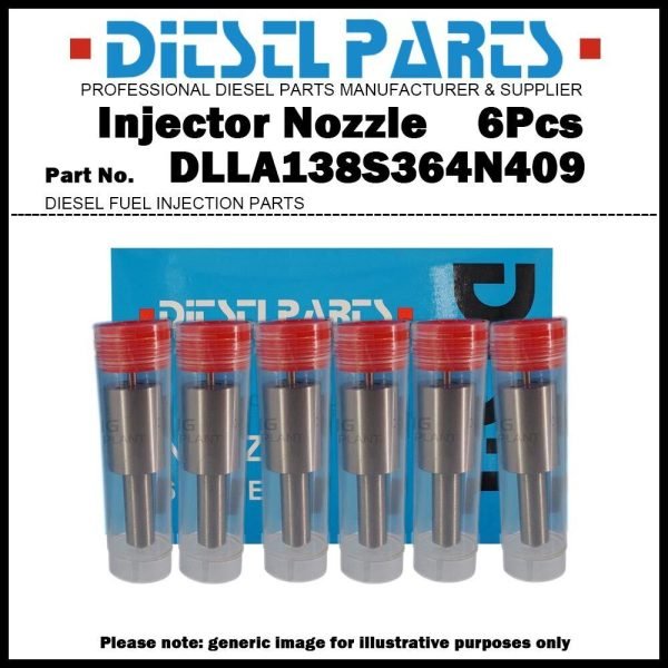 6Pcs Fuel Injector Nozzle 105015-4090 DLLA138S364N409 for NISSAN DIESEL PE6 PE6T