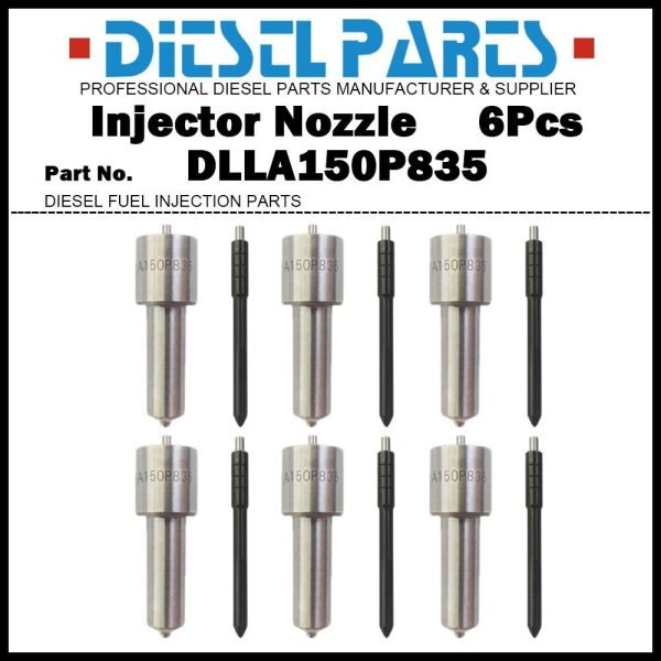 6Pcs Fuel Injector Nozzle DLLA150P835 for HINO 700 P11C 23670-E0351 095000-5215
