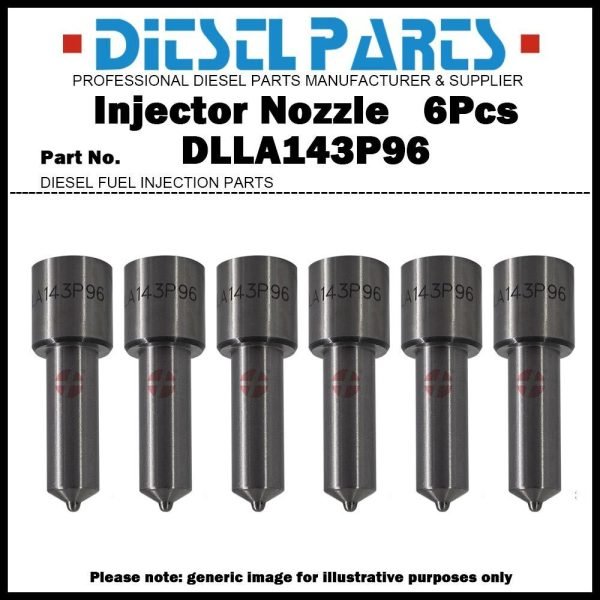 6Pcs Injector Nozzle DLLA143P96 for VOLVO FL608/610/611/612/613/614/616/617 5.5L