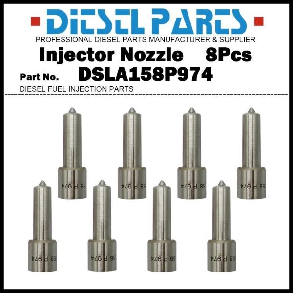 8Pcs Injector Nozzle DSLA158P974 for 01-04 GMC Chevy 6.6L Duramax LB7 0986435502
