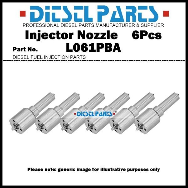 6Pcs Fuel Injector Nozzle L061PBA 2645A630 for Perkins 1006.6T 2645A046? B01002A