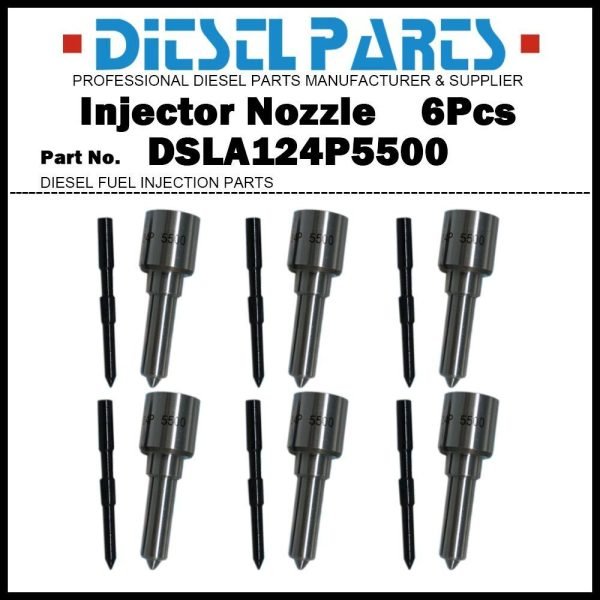 6x Injector Nozzle 0433175500 DSLA124P5500 for 04.5-09 Dodge Ram 5.9d 0445120238