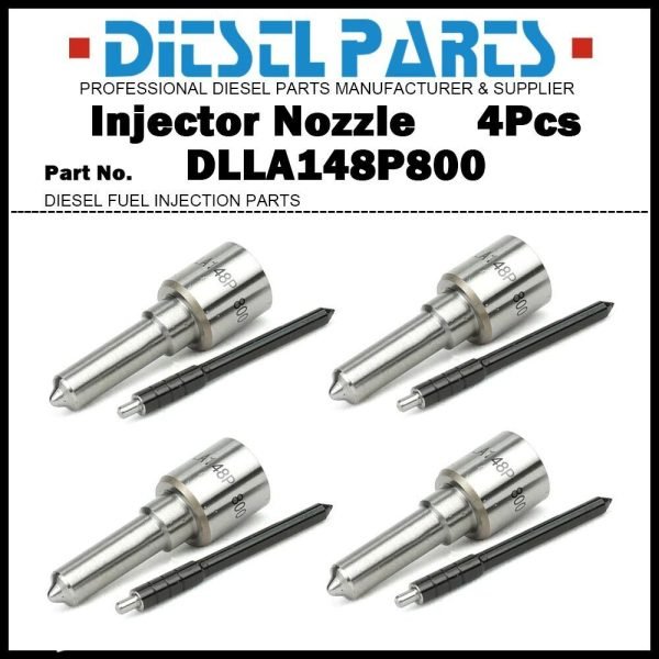 4Pcs Fuel Injector Nozzle DLLA148P800 for Nissan Almera Primera 2.2d 16600-AU600
