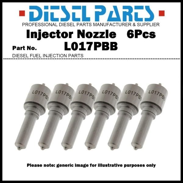 6Pcs Injector Nozzle L017PBB for Volvo FH12 FM12 12.1d D12C BEBE4B12001 3155040