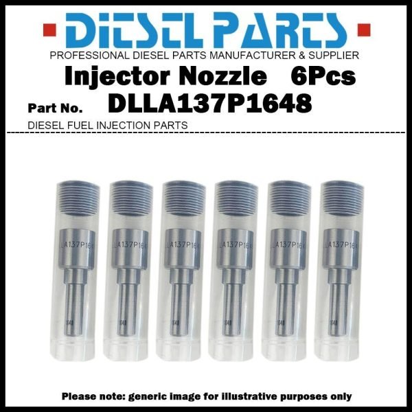 6Pcs Fuel Injector Nozzle DLLA137P1648 for Case New Holland 0445120092 504194432