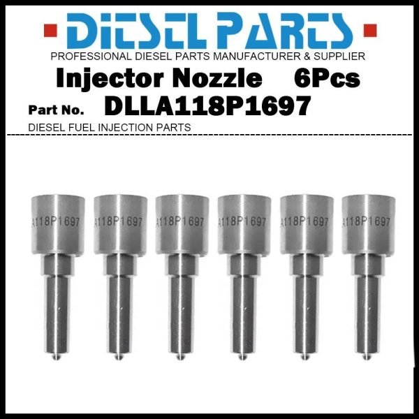 6x Fuel Injector Nozzle DLLA118P1697 for Komatsu PC300-8 0445120125 6745-12-3100