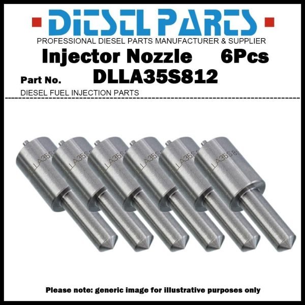 6Pcs Injector Nozzle DLLA35S812 0433271413 for MAN 8.150 9.136 10.150 D0226MF