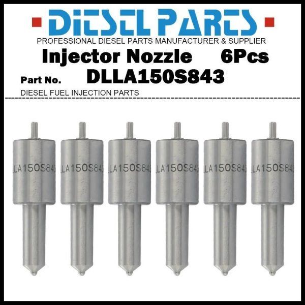 6 Injection Nozzle DLLA150S843 3218255R2 for CASE IH DT268 DT358 DT402 1255 1455