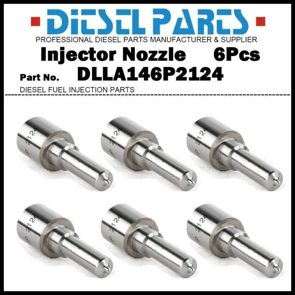 6Pcs Injector Nozzle DLLA146P2124 for 13-18 Dodge Ram 6.7L 0986435574 0445120188