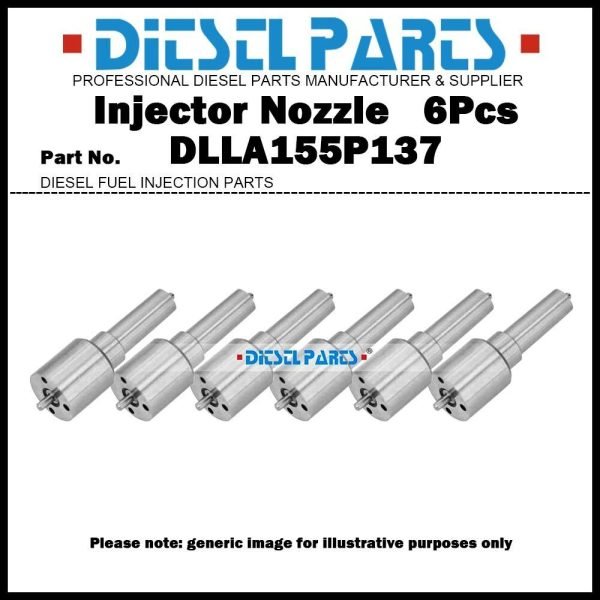 6Pcs Injector Nozzle Tips DLLA155P137 for HOWO Sinotruck Dongfeng DF20 6CTAA 8.3