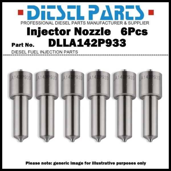 6Pcs Injector Nozzle DLLA142P933 for Komatsu SAA6D170E 095000-6290 6245-11-3100