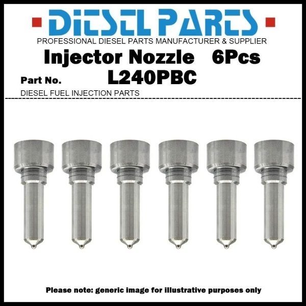 6Pcs Injector Nozzle L240PBC for VOLVO EC700B EC700C D16 VOE20929906 BEBE4D14001