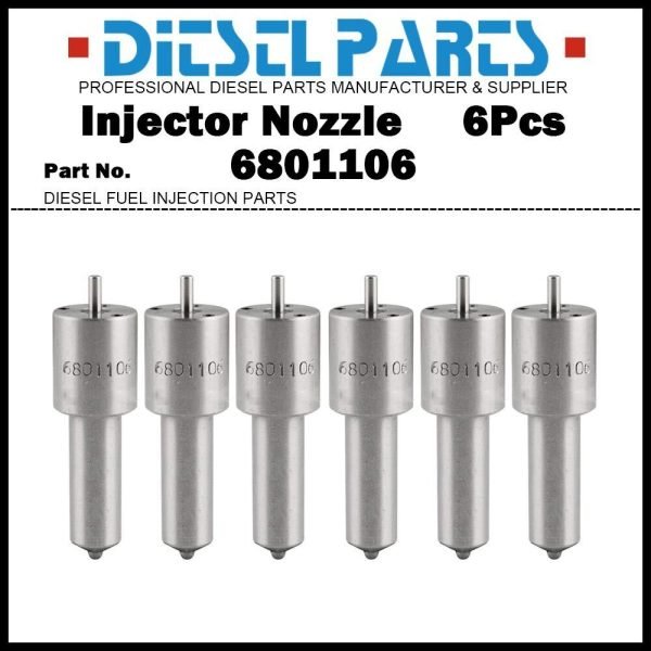 6Pcs Injector Nozzle 6801106 2645A617 for Massey Ferguson 396 397 399 4260 6160