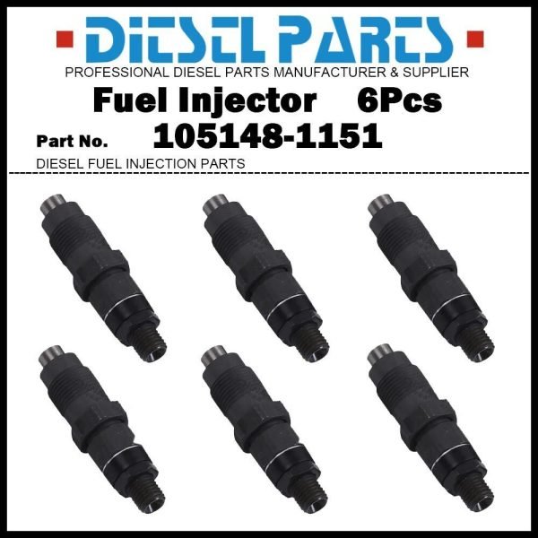 6Pcs Diesel Fuel Injector 105148-1151 for NISSAN PATROL GQ GU TD42 TD42T 4.2D