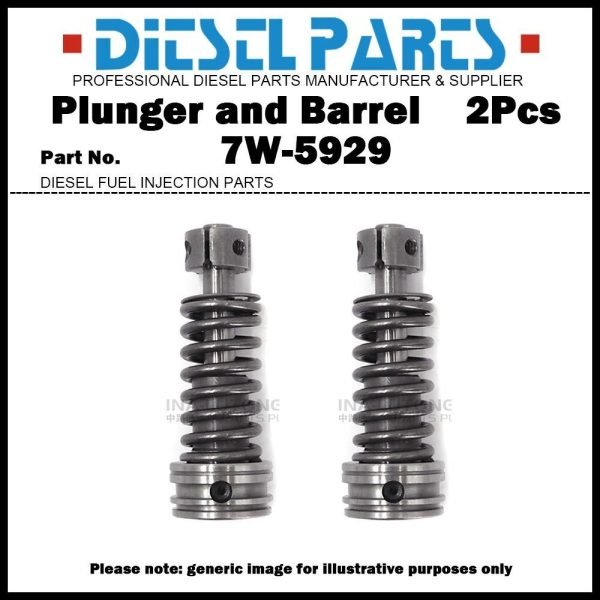 2x Plunger and Barrel Assembly 7W-5929 for Caterpillar CAT 3304 3304B 3306 3306B