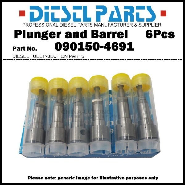 6Pcs Plunger and Barrel Assembly 4691 090150-4691 for HINO 500 Ranger H07C H07D