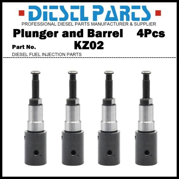 4Pcs Plunger and Barrel Assy KZ02 140171-0220 for Bobcat Kubota V3307 1G77751011