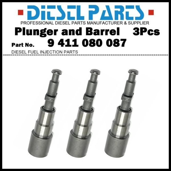 3x Plunger and Barrel Assy 9411080087 for Yanmar 1030 1040 1050 BT33 BTD22 BTD33
